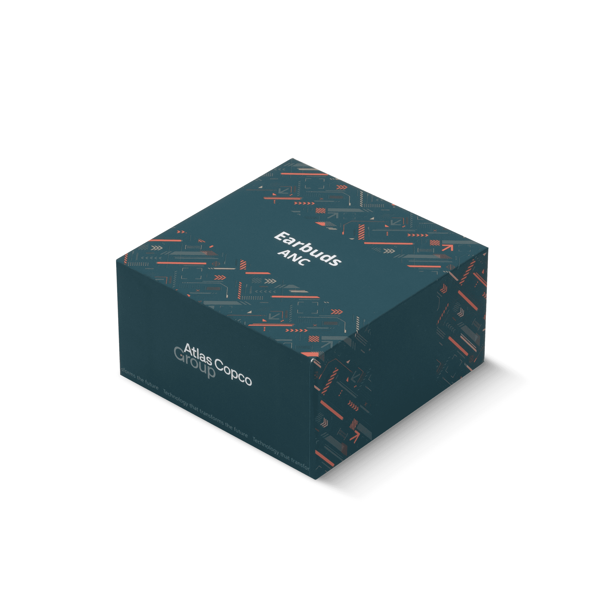 atlas copco group ear buds box