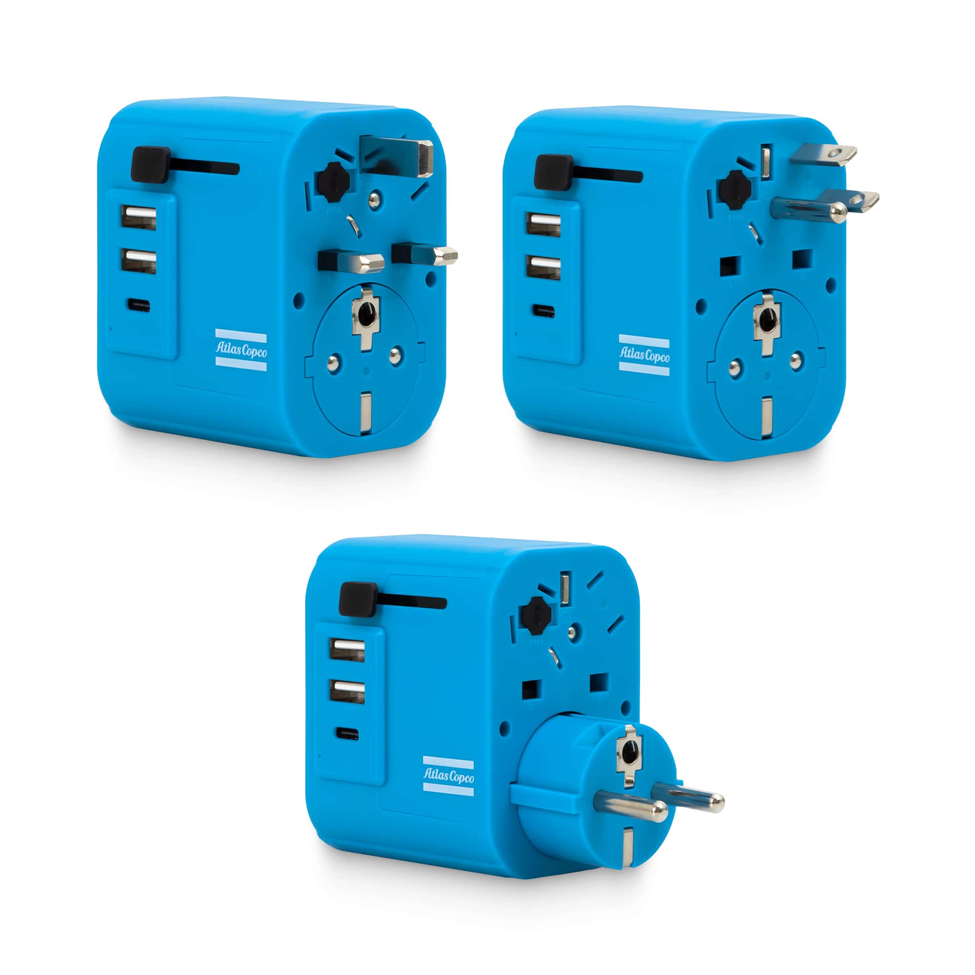 blue atlas copco travel adapter