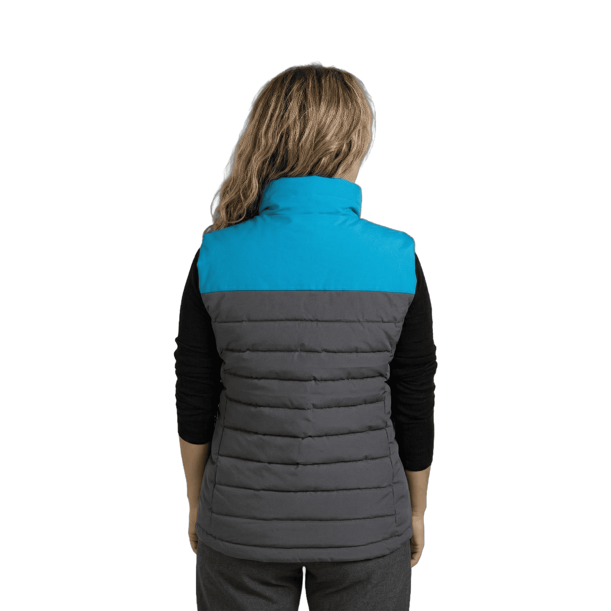 atlas copco grey and blue active padded vest