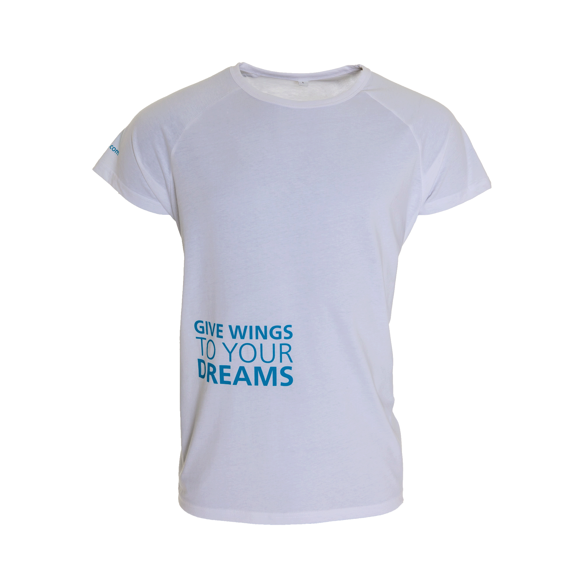 White tshirt with give wings to your dreams print