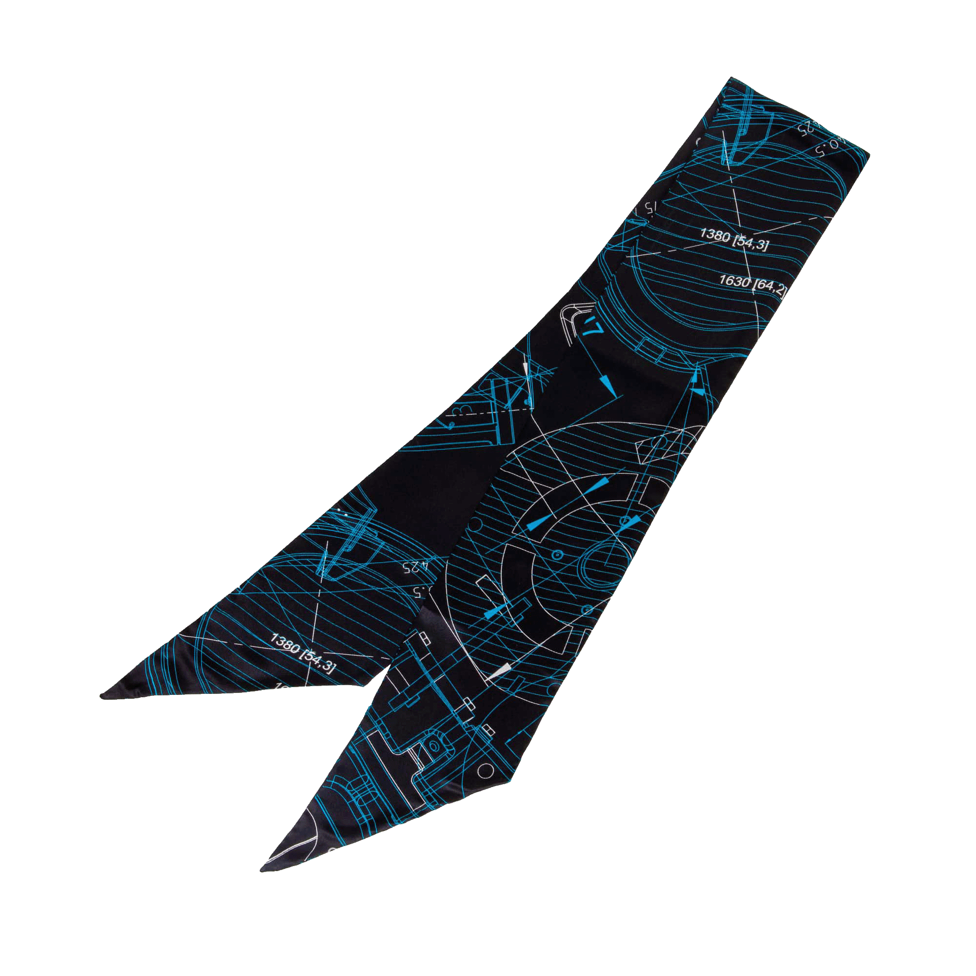 Black Atlas copco blueprint scarf
