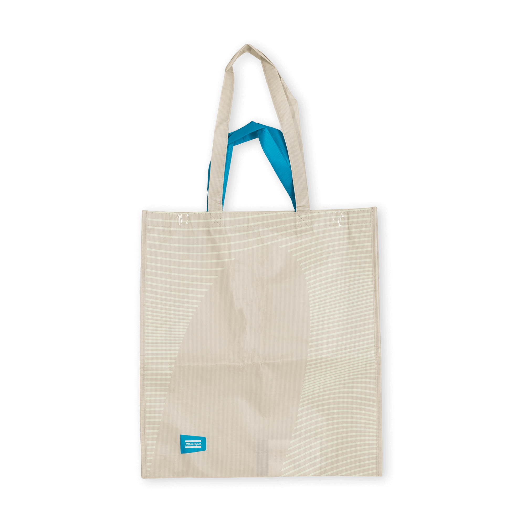 Blue towel with paper wrap