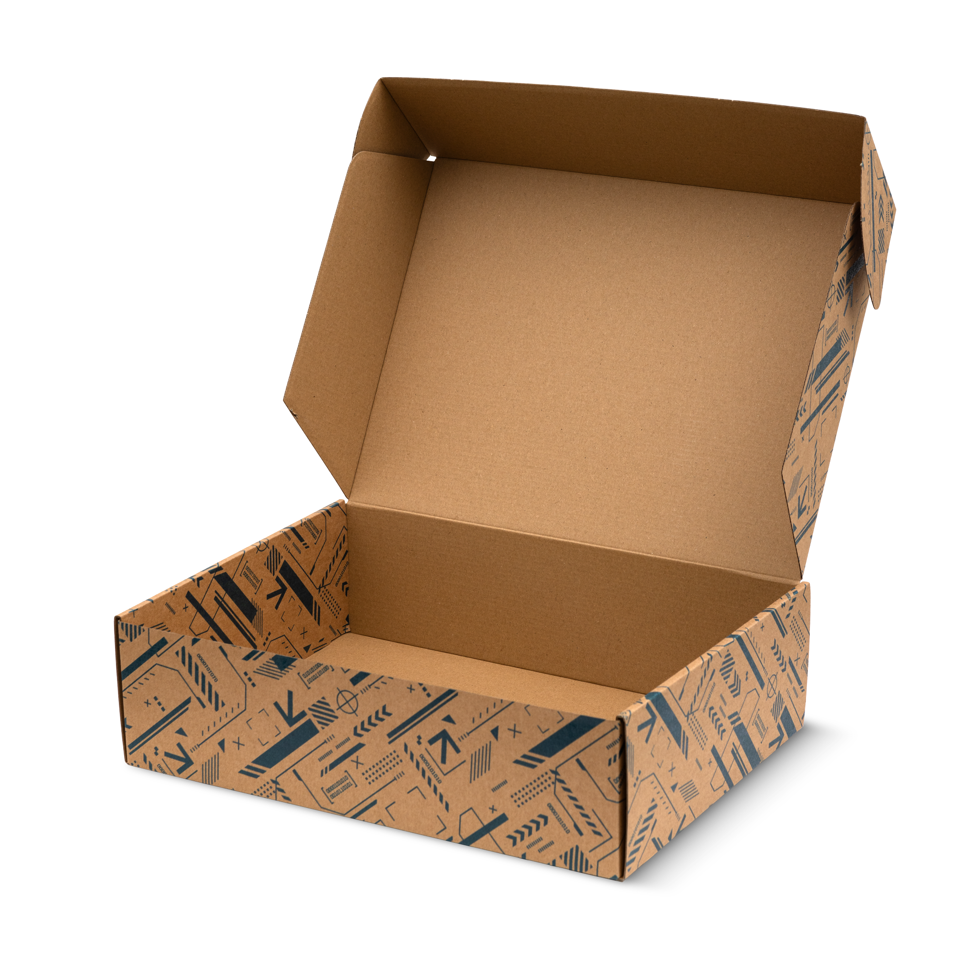 gift box with atlas copco group pattern open