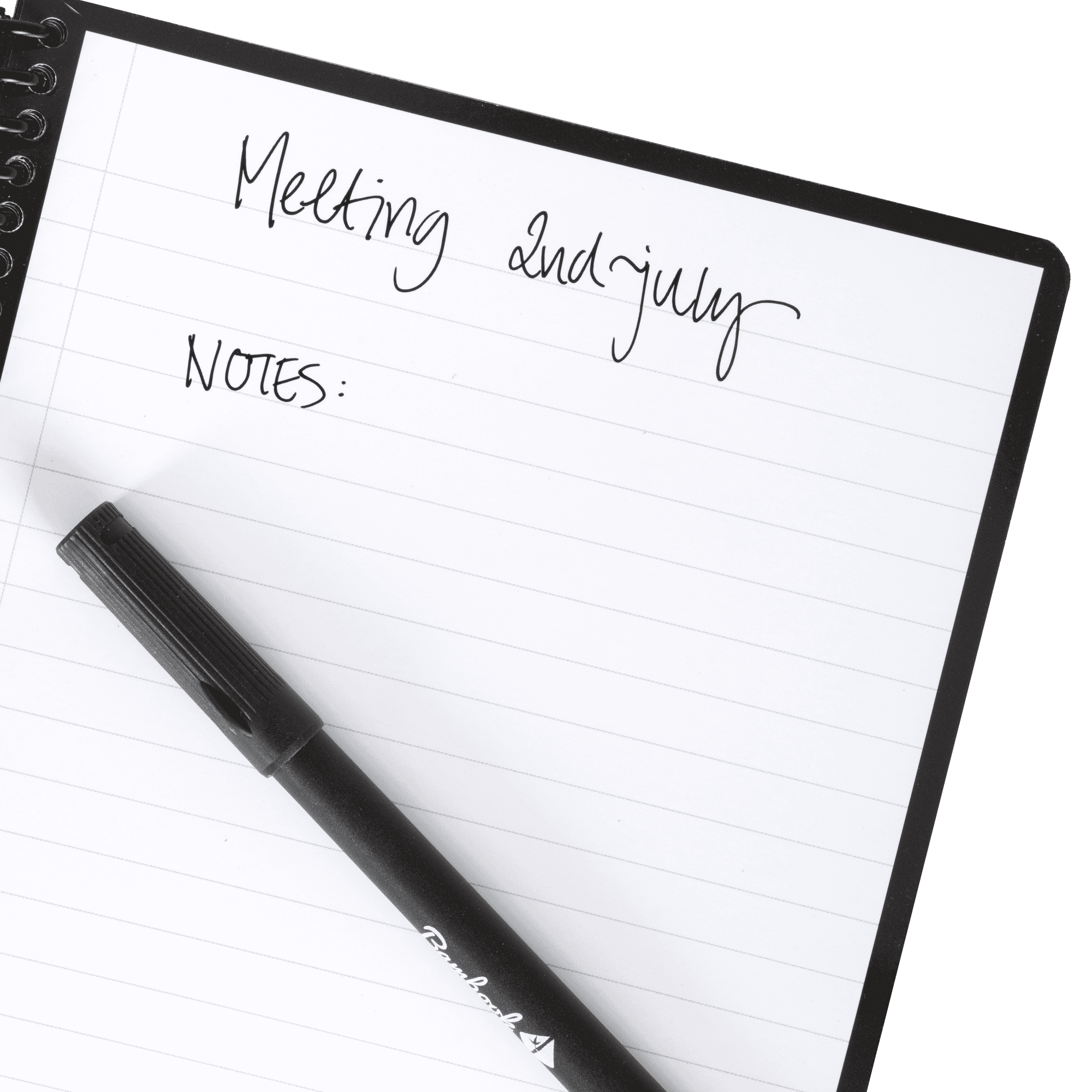 erasable notebook inside with text