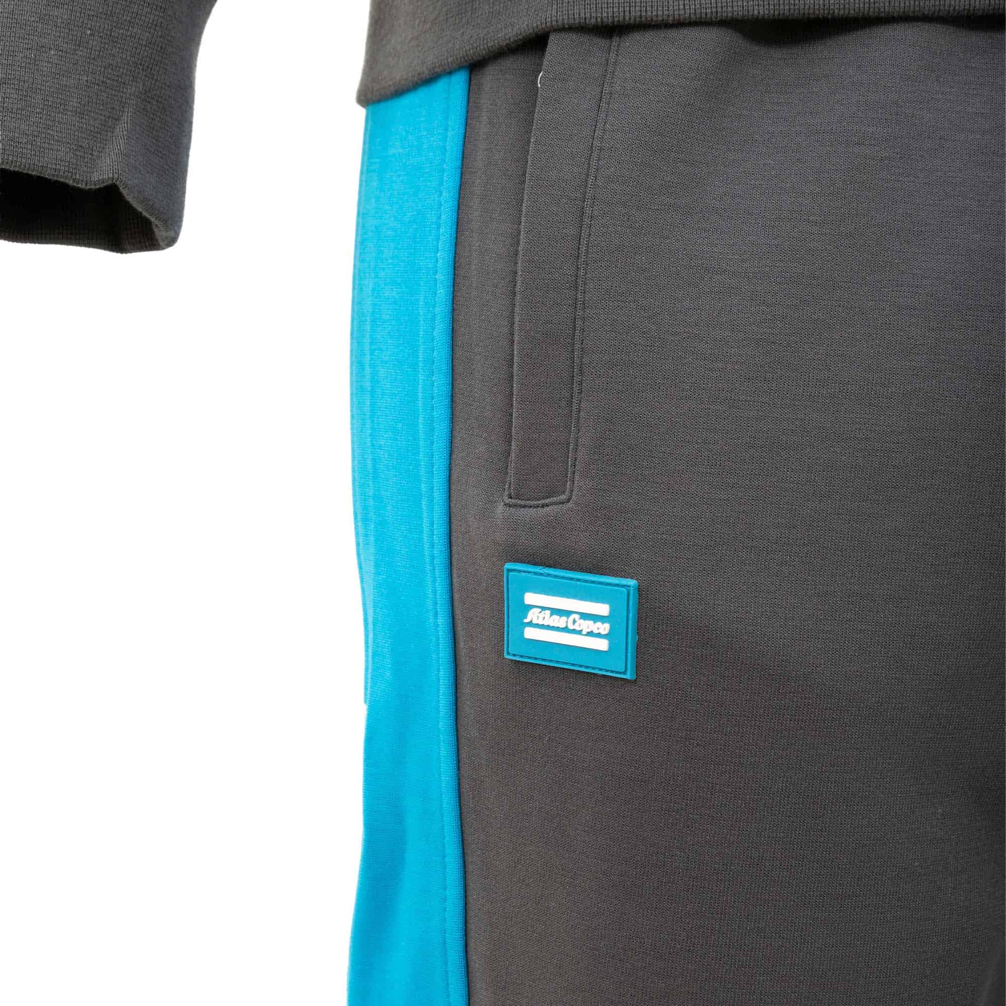 blue and white atlas copco rubber label