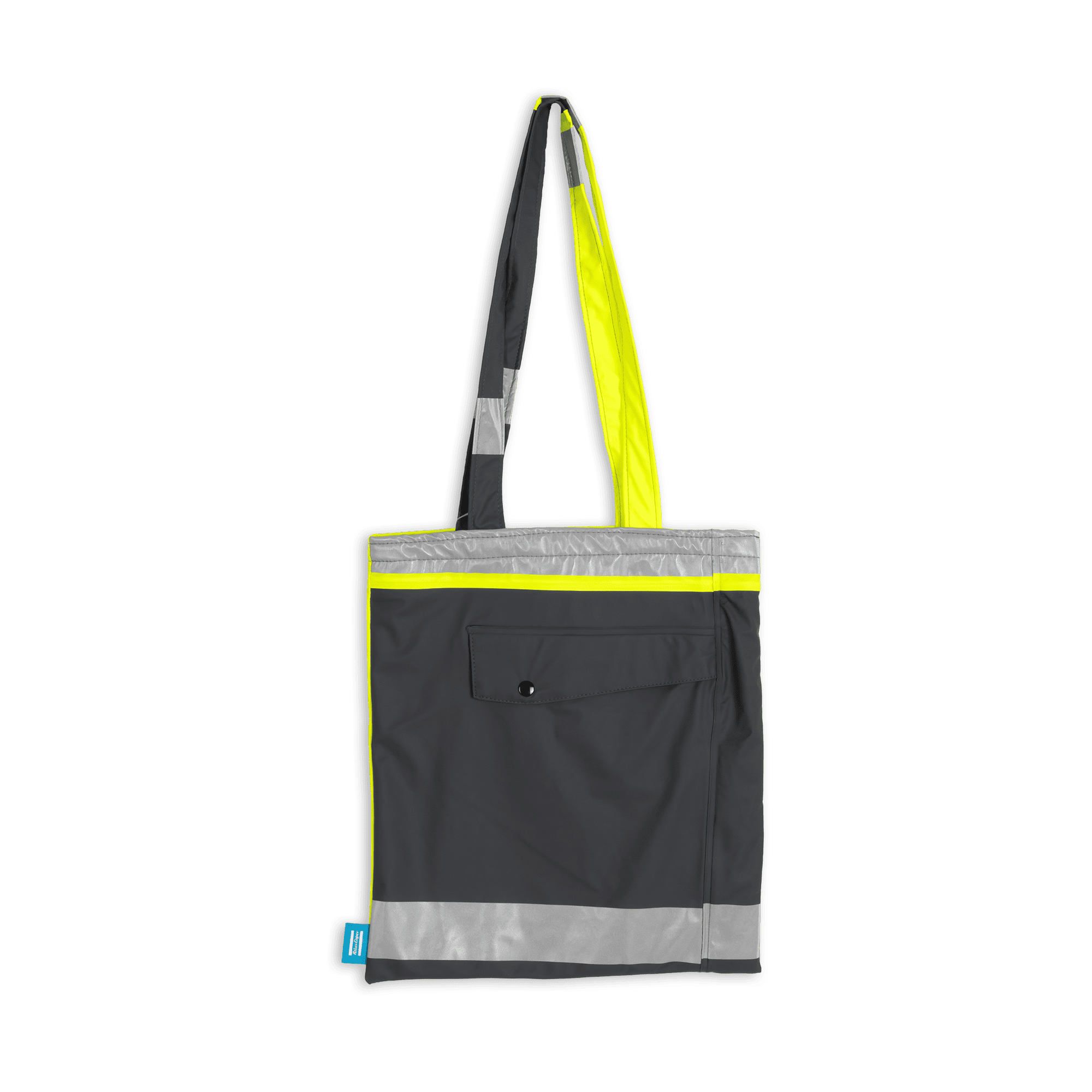 high vis recycled tote bag