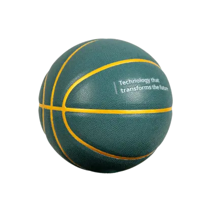 Basketball with atlas copco group logo