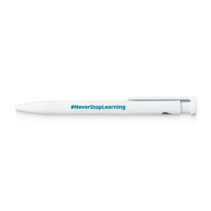 pen with never stop learning logo