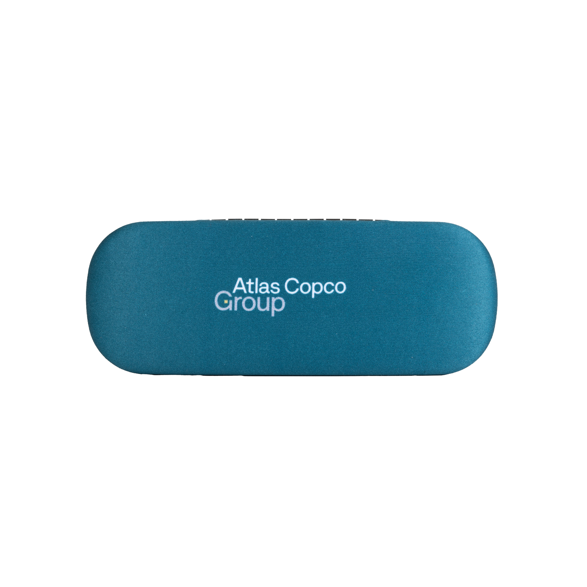 eye wear case with atlas copco group logo closed